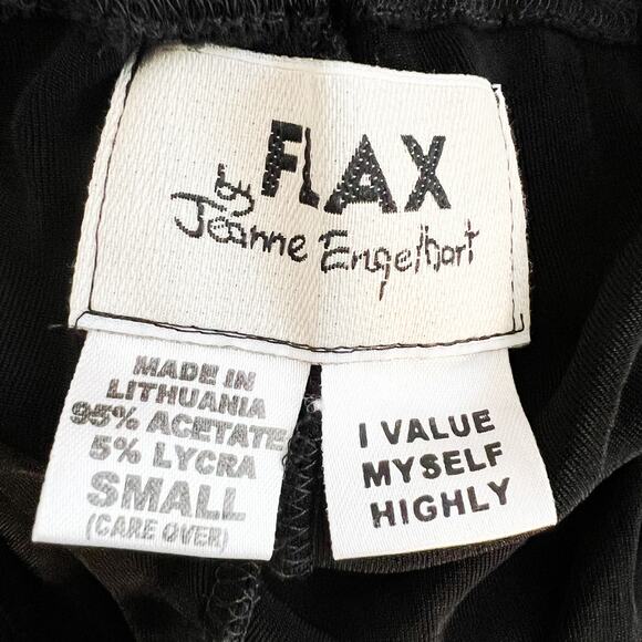 Flax Pants Womens S Slinky Acetate Skinny Stretchy Pull On Minimalist Casual - Picture 4 of 5